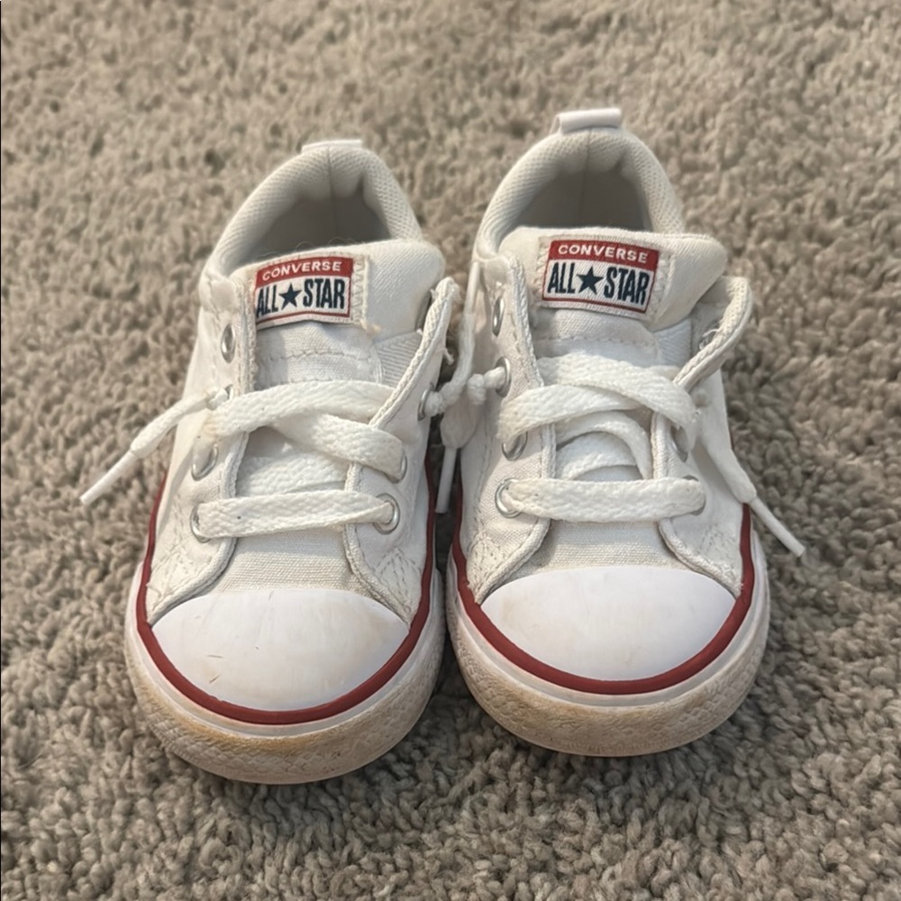 Converse White and Red Sneakers Classic Canvas Design